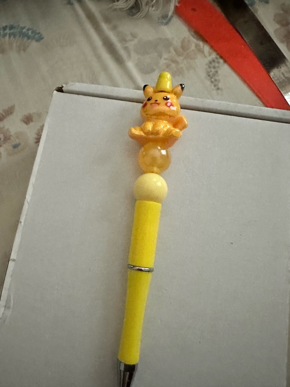 Hand Crafted Yellow Pikachu Top Ballpoint Pen
